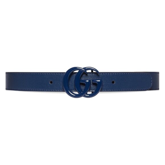 NEW GUCCI BLUE MARMONT BELT GG SIZE 115 Cm 46 In 100% Authentic - Picture 1 of 6